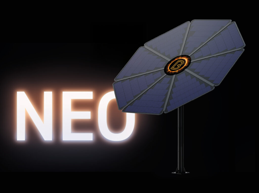Photovoltaik-Schirm/Blume - BLACKGLAS SolarSchirm NEOpearl